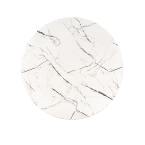 Ruokapöytä RAIMOND, valkoinen marmori / kulta