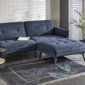 Divaani CORNELIUS, taitettav / tumma / sininen