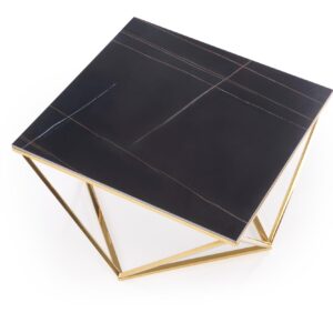 Kahvitabletti FELICIA, must marmori / kulta