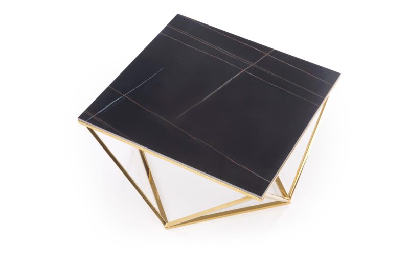 Kahvitabletti FELICIA, must marmori / kulta