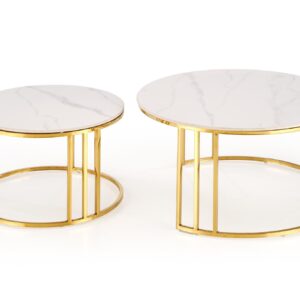 Kahvilapakkauksen MERCURON, valkoinen marmori / kulta