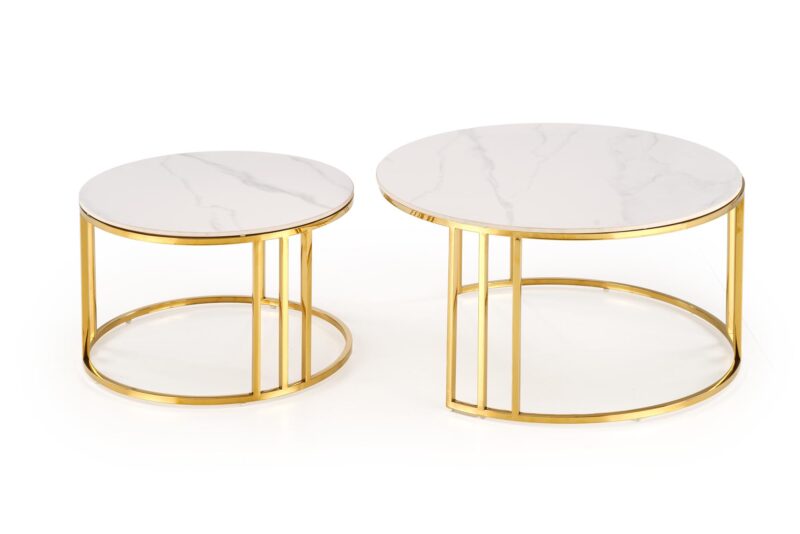 Kahvilapakkauksen MERCURON, valkoinen marmori / kulta