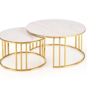 Kahvilapakkauksen MERCURON, valkoinen marmori / kulta