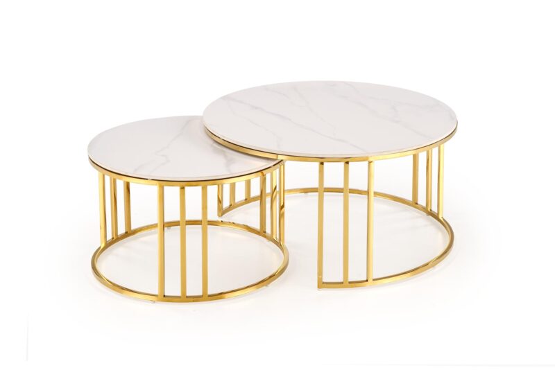 Kahvilapakkauksen MERCURON, valkoinen marmori / kulta