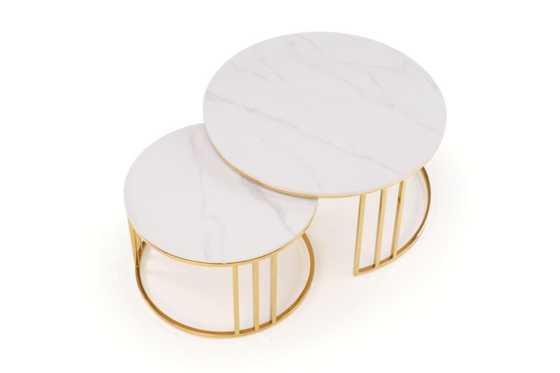 Kahvilapakkauksen MERCURON, valkoinen marmori / kulta