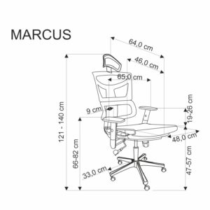 Toimistotuoli MARVIC, musta
