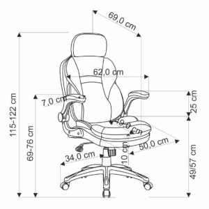 Toimistotuoli VALMER, musta / harmaa