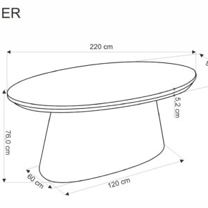 Pöytä VAGNOR, pähkinäpuu