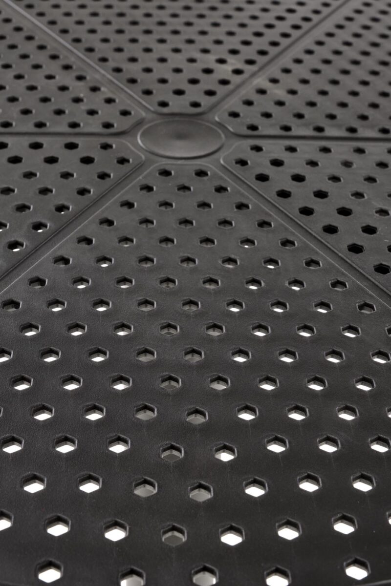 Ruokapöytä BELESSA, pyöreä / musta