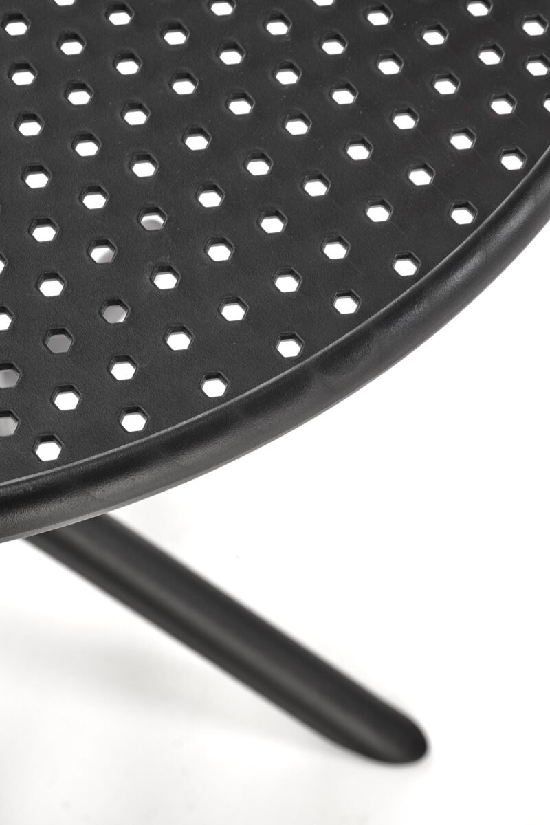 Ruokapöytä BELESSA, pyöreä / musta