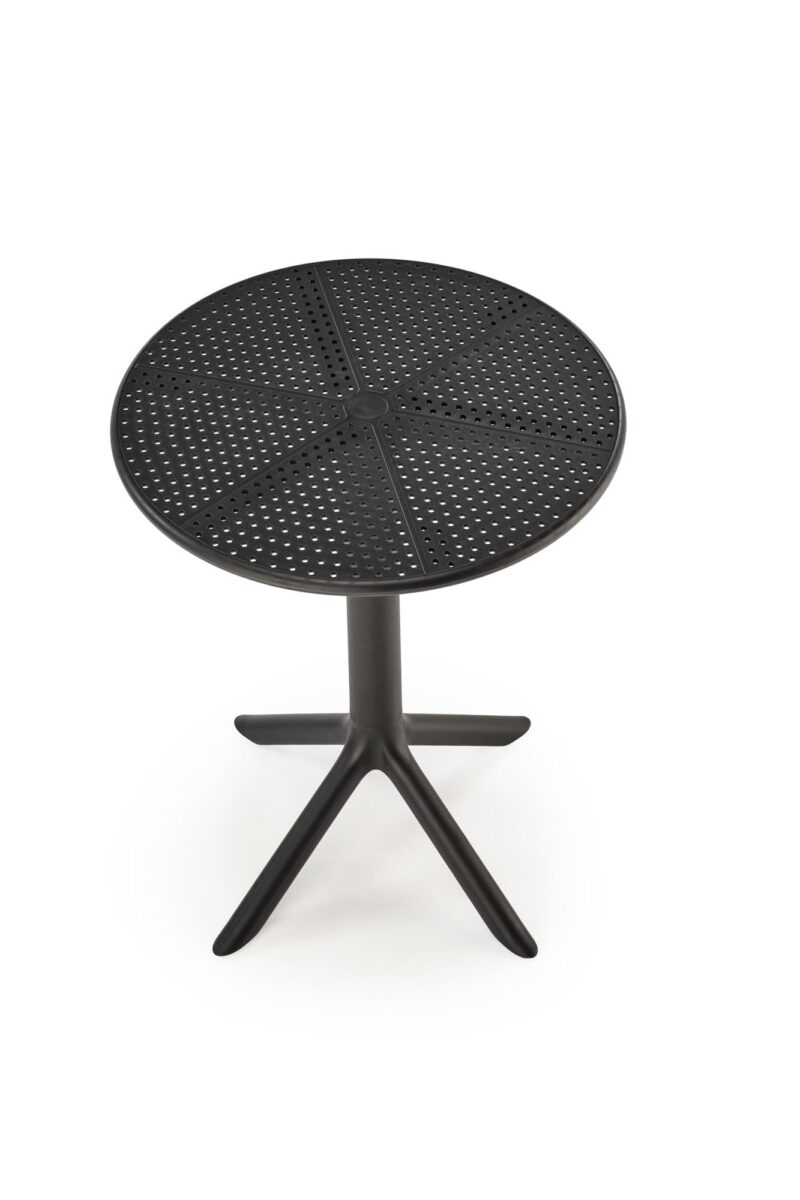 Ruokapöytä BELESSA, pyöreä / musta