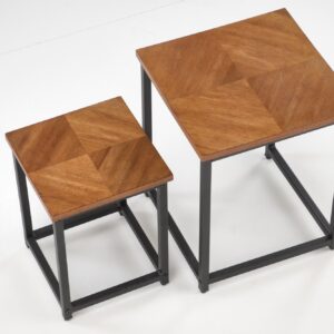 Kahvikalusteet SET ELERNA (2 kpl), pähkinä / musta