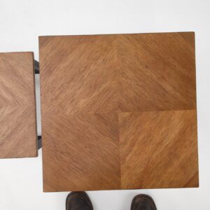 Kahvikalusteet SET ELERNA (2 kpl), pähkinä / musta