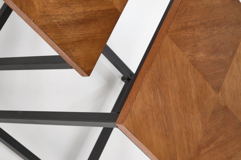 Kahvikalusteet SET ELERNA (2 kpl), pähkinä / musta