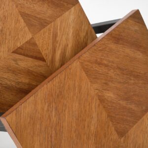 Kahvikalusteet SET ELERNA (2 kpl), pähkinä / musta