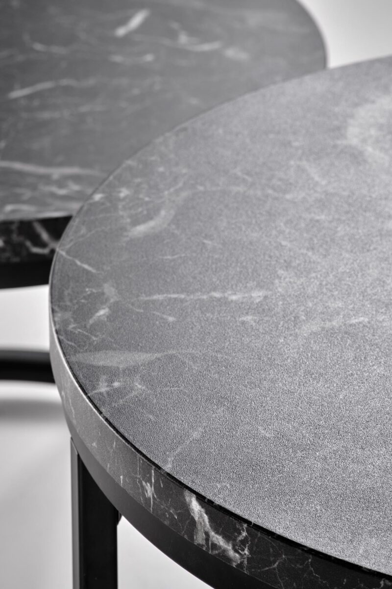 Kahvilatablettisetti ORELIN, must marmori / musta