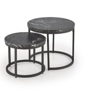 Kahvilatablettisetti ORELIN, must marmori / musta