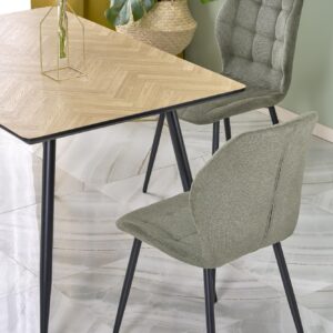 Ruokapöytä ALVELA, luonnollinen / musta