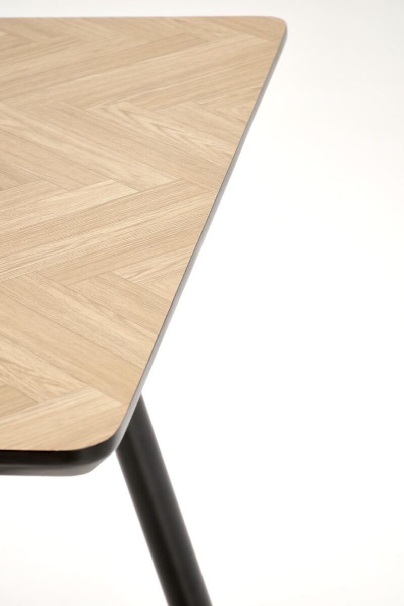 Ruokapöytä ALVELA, luonnollinen / musta