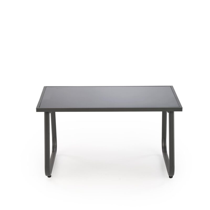 Puutarhakalustekokonaisuus CONOR (sohva + 2 nojatuolia + kahvipöytä), tummanharmaa / vaaleansininen