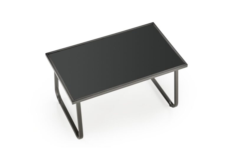 Puutarhakalustekokonaisuus CONOR (sohva + 2 nojatuolia + kahvipöytä), tummanharmaa / vaaleansininen