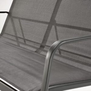 Puutarhakalustekokonaisuus CONOR (sohva + 2 nojatuolia + kahvipöytä), tummanharmaa / vaaleansininen