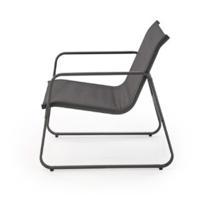 Puutarhakalustekokonaisuus CONOR (sohva + 2 nojatuolia + kahvipöytä), tummanharmaa / vaaleansininen