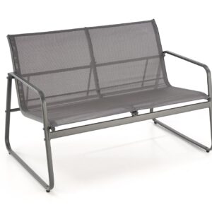 Puutarhakalustekokonaisuus CONOR (sohva + 2 nojatuolia + kahvipöytä), tummanharmaa / vaaleansininen