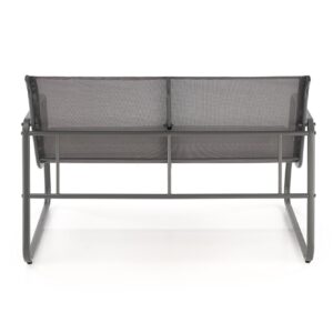 Puutarhakalustekokonaisuus CONOR (sohva + 2 nojatuolia + kahvipöytä), tummanharmaa / vaaleansininen