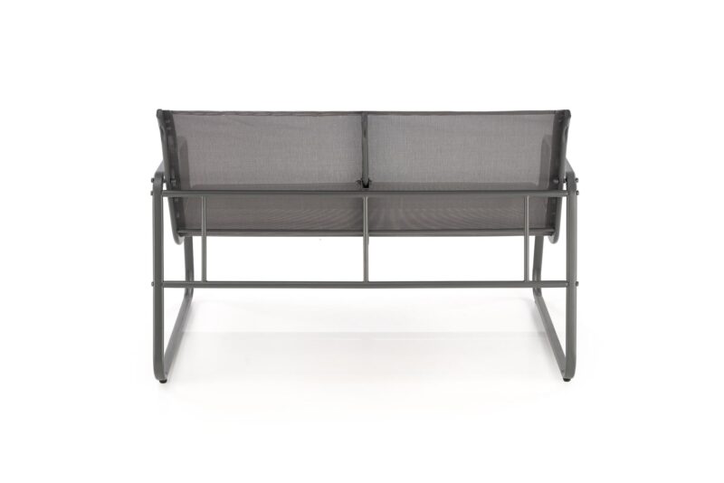 Puutarhakalustekokonaisuus CONOR (sohva + 2 nojatuolia + kahvipöytä), tummanharmaa / vaaleansininen