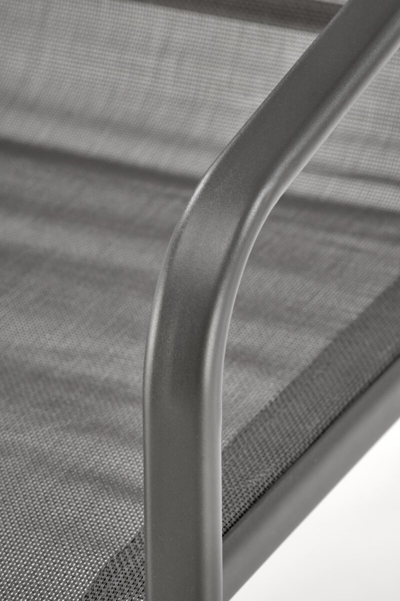 Puutarhakalustekokonaisuus CONOR (sohva + 2 nojatuolia + kahvipöytä), tummanharmaa / vaaleansininen