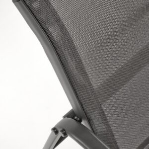 Puutarhakalustekokonaisuus CONOR (sohva + 2 nojatuolia + kahvipöytä), tummanharmaa / vaaleansininen