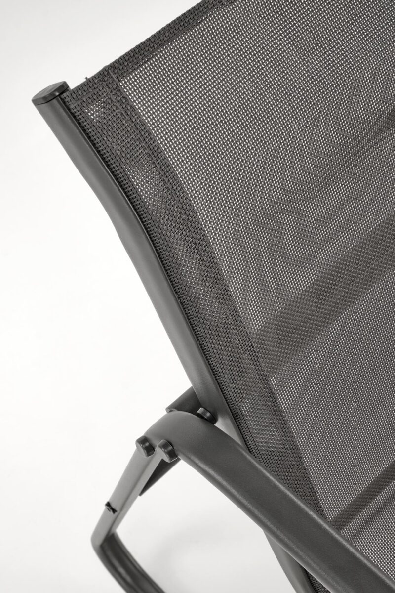 Puutarhakalustekokonaisuus CONOR (sohva + 2 nojatuolia + kahvipöytä), tummanharmaa / vaaleansininen