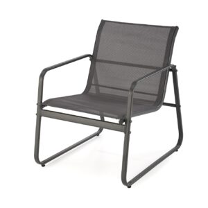 Puutarhakalustekokonaisuus CONOR (sohva + 2 nojatuolia + kahvipöytä), tummanharmaa / vaaleansininen