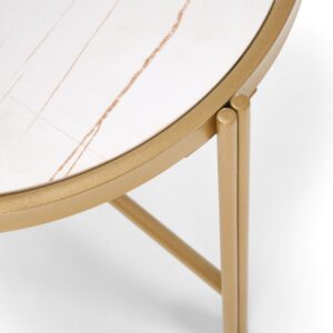 Kahvilatablettisarja FATIMA, valkoinen marmori / kulta