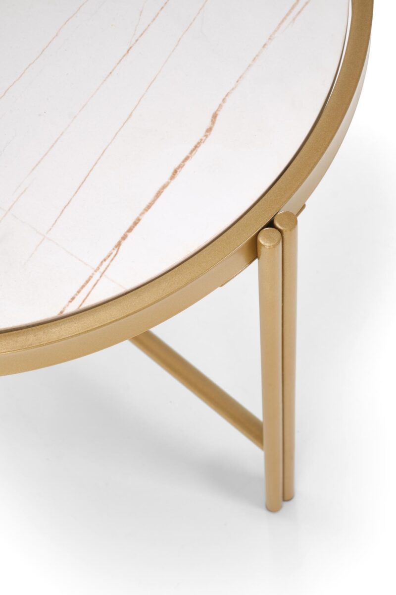 Kahvilatablettisarja FATIMA, valkoinen marmori / kulta