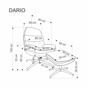 Tuoli DARA tumbaga, harmaa