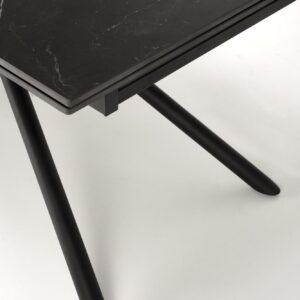 Laajennettava Ruokapöytä VITORINO, musta marmori