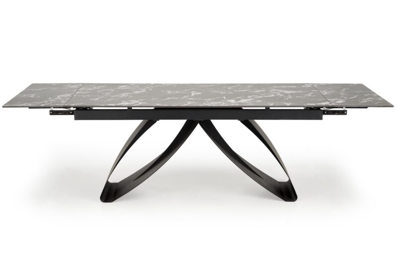 Ruokapöytä HILARON, musta marmori / musta