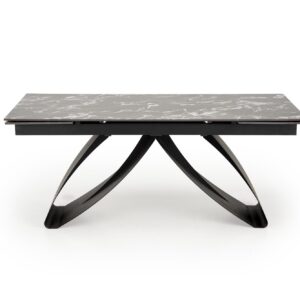 Ruokapöytä HILARON, musta marmori / musta