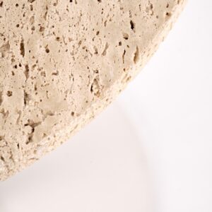 Kahvipöytä TRAVON, travertiini / valkoinen