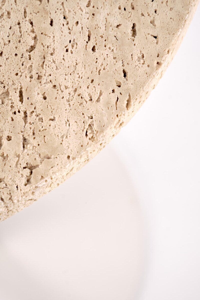 Kahvipöytä TRAVON, travertiini / valkoinen