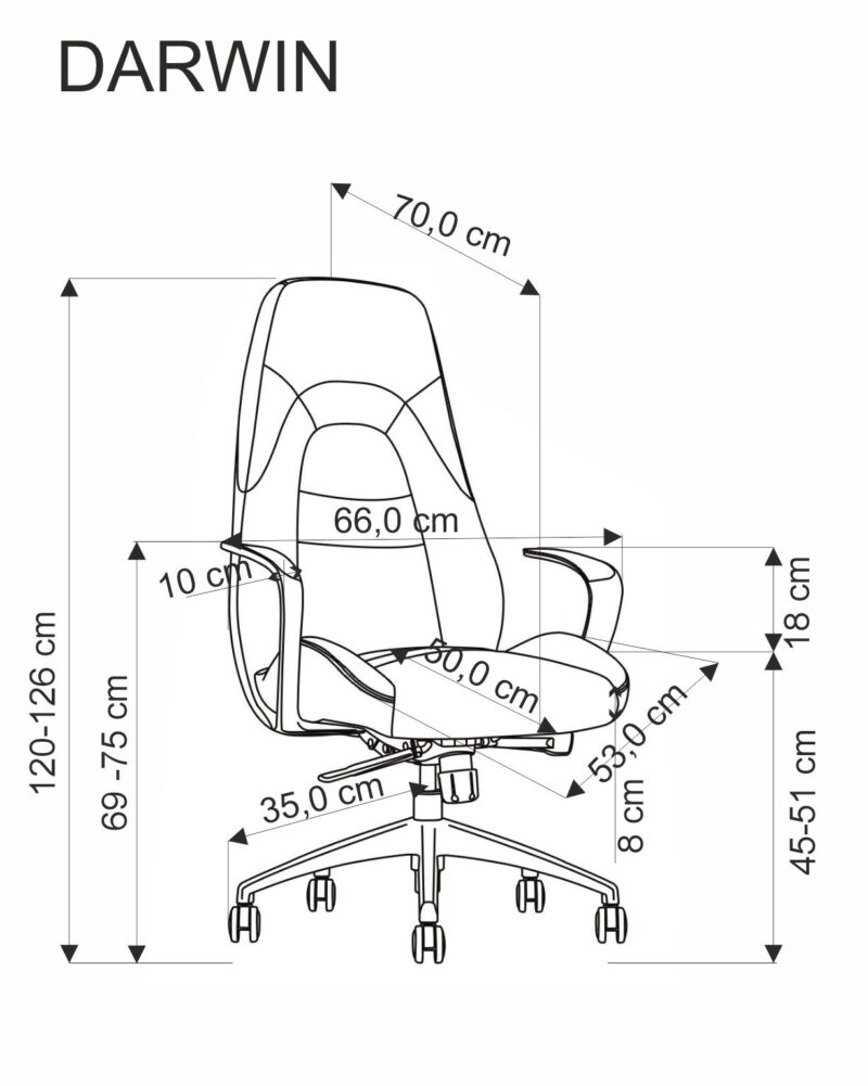 Toimistotuoli DARWIN, cappuccino