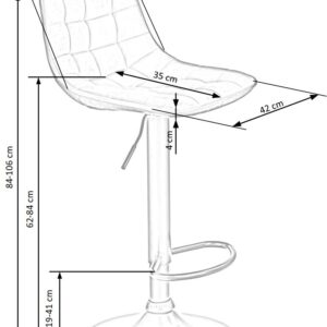 Baari- ja baarituoli MUSTA, sinep