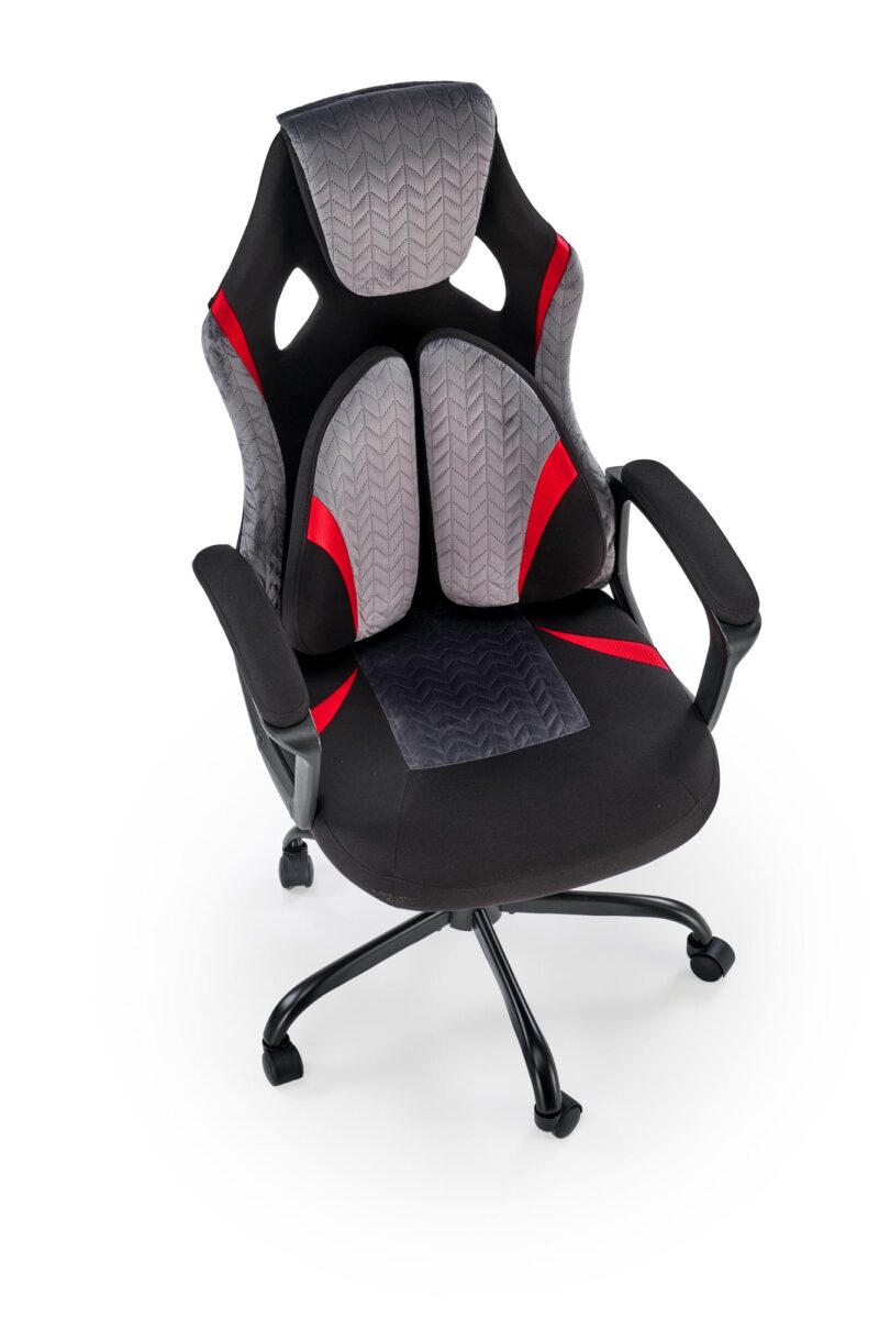 Toimistotuoli JENSEN, musta / harmaa / punainen