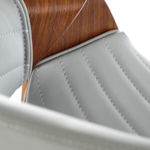 Baarituoli PEWEN, harmaa / pähkinä