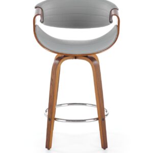 Baarituoli PEWEN, harmaa / pähkinä
