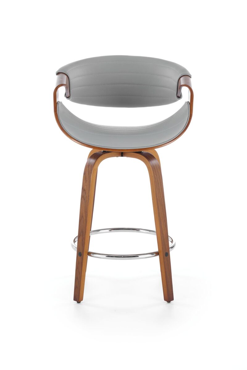 Baarituoli PEWEN, harmaa / pähkinä