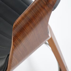 Baari-istuja WALNOR, musta / pähkinä