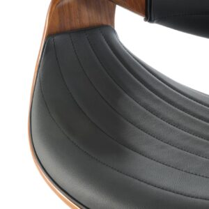 Baari-istuja WALNOR, musta / pähkinä